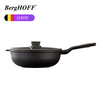 Begolf stone series kitchen household non-stick pan set flat-bottomed frying pan wok soup pot milk pot induction cooker universal wok - 30cm single piece