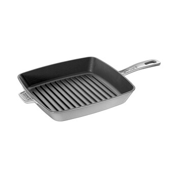 Staub german direct mail cast iron square american frying pan grill pan made in france graphite gray 26cm