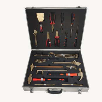 Explosion-proof tool combination set no spark explosion-proof tool set special copper explosion-proof combination tool for oil depot and gas station 32-piece set