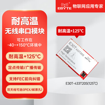 Ebyte 433mhz wireless serial port transceiver communication module patch type high temperature resistant fec forward error correction e30t-433t20s (125) requires your own antenna