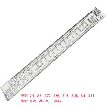 Zhankai more than 150,000 longitude and latitude rulers, six types and eight types of longitude combination rulers, multi-specification geographical coordinate rulers, 2019 type eight longitude and latitude rulers