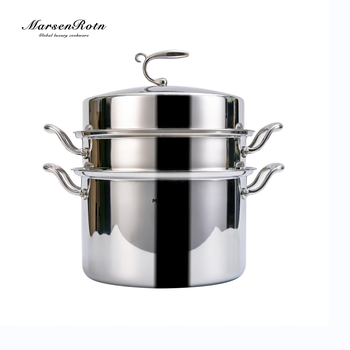 Marsenrotn mason rot steamer stainless steel food grade household thickened soup pot steamer grid steamer multi-layer steamer uncoated 28cm (inner diameter 28cm / outer diameter 32cm)