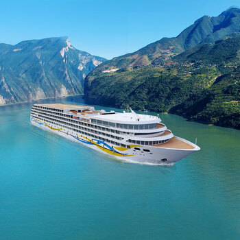 Three gorges cruise yangtze river 3 five-star luxury cruise ship departing from chongqing or yichang to the three gorges tourist ticket yangtze river 3 cruise 3 yichang 5-day boarding_balcony standard room 2nd or 3rd floor adult