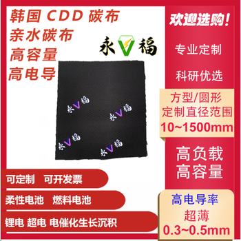 Cdd activated carbon cloth imported from south korea, hydrophilic, capacitor, material load, hydrophilic 400x400mm