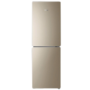 Haier commander double-open two-door small refrigerator ultra-thin fresh-keeping frozen refrigeration energy-saving mini refrigerator 1.4 meters high rental dormitory apartment preferred air-cooled frost-free size 50*60*153cm