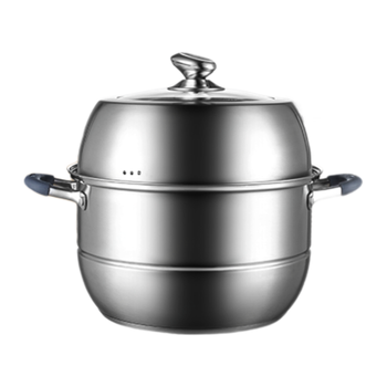 Made in tokyo, stainless steel two-layer double bottom steamer
