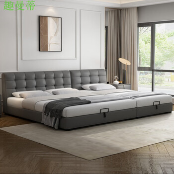 Qumandi master bedroom king bed 2m 2.2m double bed parent-child master bedroom king bed double family 2m 2.2m 2.4 extra large other 2.4*2.0 single bed (box is not recommended) x gas