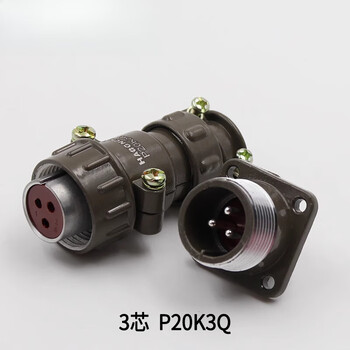 Aviation plug and socket p20-2 core 3 core 4 core 5 core 7 core socket p20k q female male socket 3 core p20k3q (thick needle)
