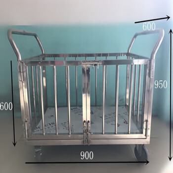 Ji litian customized stainless steel hospital fence flat trolley storage cage trolley guardrail trolley basketball hoop clothing trolley 201 stainless steel 5080 load capacity 300kg