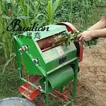 Renjuyi customized raw threshing machine peanut picking artifact peanut picking machine small household automatic dry and wet dual-purpose fruit threshing machine old model #