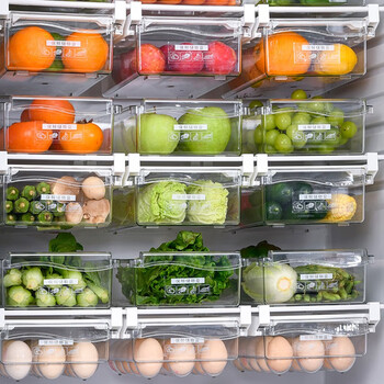 Yimeihui multifunctional refrigerator storage box egg carton crisper storage box drawer type egg carton fruit and vegetable box hanging household fruit and vegetable box four-pack hanging
