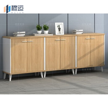 Muyun office file low cabinet wooden long low cabinet information cabinet drawer tea cabinet locker floor cabinet partition cabinet bookcase (delivered to your door) steel frame length 2.4*0.4*0.8