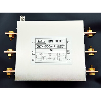 Keils power filter three-phase 380v anti-interference 60a150a120a100a terminal block 200a high current cw7n-500a-r (three-phase three-wire) input type