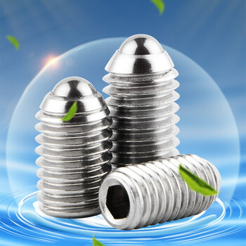 Guanzhou (guanzhou) stainless steel wave bead spring screw marble screw ball head plunger positioning steel ball tight top bead inner hexagon manufacturer m8x20