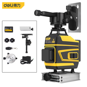 Deli ld green light 16-line high-precision wall-mounted meter, infrared level meter, floor-mounted meter, 16-line floor-mounted meter