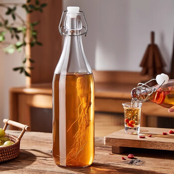 Wellmeet wine bottle empty bottle sealed high-end wine storage bubble wine bottle special wine jar white wine storage packaging wine can wine storage container two pounds of 1100ml (free funnel)