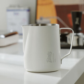 Bincoo coffee latte art cylinder round mouth latte art cup milk foam cup latte art artifact stainless steel professional utensil milk tank
