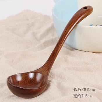 Qihuijie jujube wooden spoon wooden spoon long handle porridge spoon porridge spoon large japanese and korean style wooden household chicken wing wooden spoon (1 piece)