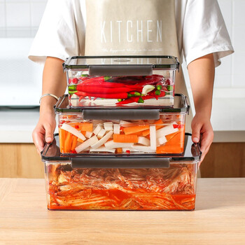 Kawashimaya (kawasimaya) kimchi sealed box food-grade storage box chicken feet pickled box pickled vegetables pickle jar raw pickled crisper medium 1650ml sealed crisper