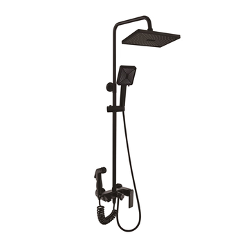 Jiuhao bathroom shower set supercharged wj-8160 black