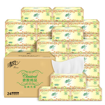 Qingfeng ouyuan tissue paper 3 layers 100 sheets*24 packs in a box