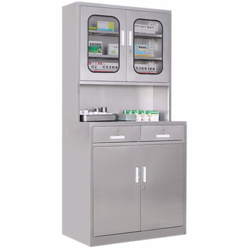 Aikoburg 304 stainless steel western medicine cabinet 900*500*1800 instrument cabinet storage file cabinet with door akb-xyg-07