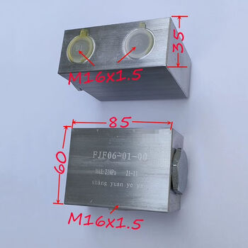 Yue changsheng chengliu hydraulic two-way synchronization valve diverter and collector valve fjf06-01-00 two two-way cylinders rise and level at the same time 16*1.5 interface diverter collector valve