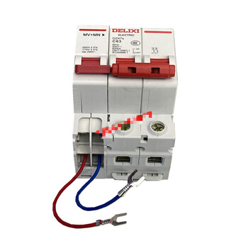 Dz47s 220v with release overvoltage and undervoltage protector switch circuit breaker mn+mv ling 2p 63a