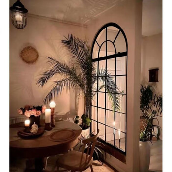 Vinoa fashion interior iron real window wall decoration fake window wall decoration screen partition changhong glass porch simple 120*200 including water ripple glass