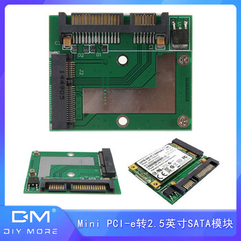 Msata to sata adapter card 5cm mini pcie ssd solid state drive to half-height 2.5-inch sata3