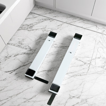 Washing machine base shelf universal wheel refrigerator storage rack universal roller pulley removable anti-shock pad height bracket white liftable mobile base