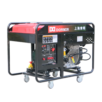 Dongming dongming double-cylinder 15kw air-cooled diesel generator small mobile portable outdoor construction single three-phase 15kw diesel generator set