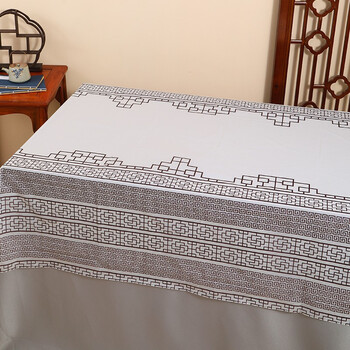 Thickened golden coffee window grille disposable tablecloth barbecue shop tablecloth thickened waterproof and oil-proof rectangular square plastic strong hotel tablecloth 1.4x2.2 meters black window grille 10 sheets single stack