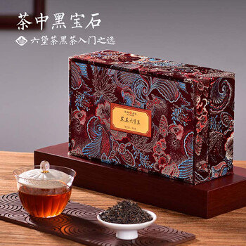 Tianfu tea dark tea guangxi liubao tea wuzhou dark tea 300g gift box loose tea tea gift