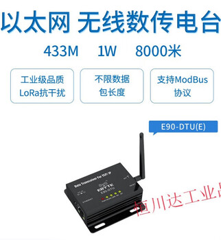 Ethernet 433 wireless data transmission radio module lora high-speed continuous transmission modbus tcp/ip protocol e90-dtu (433l e90-dtu (433c30e) no antenna required no power supply