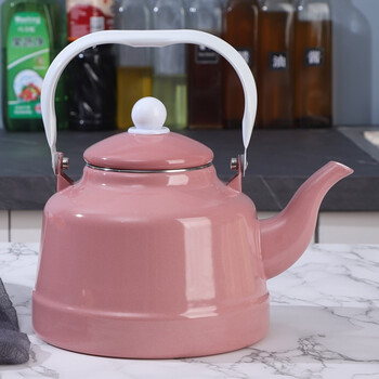 Oulj enamel cute small fresh enamel pot enamel teapot kettle induction cooker universal gas household milk tea 1l 505ltk505-2 points 5l pink 2 points 5l5l