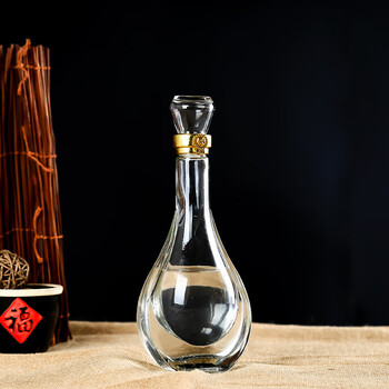 Kaiying one-pound glass liquor bottle empty bottle home-brewed wedding banquet 500ml bottle packaging full set of custom puree seal 500ml bottle + glass lid