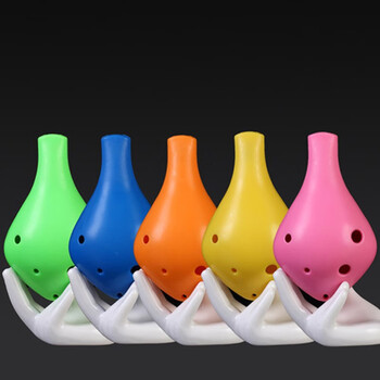 Hamdun ocarina 6-hole ac resin pink plastic wind instrument alto c key beginner entry teaching instrument plastic bakelite school-specific flute