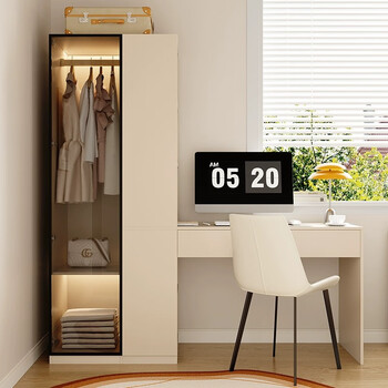 Zhaoze bedroom desk wardrobe combination small household single writing desk desk bookcase integrated corner desk customized color/size contact customer service yes