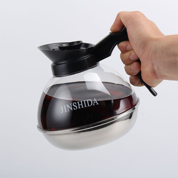 Aseblarm coffee pot heating insulation brewing coffee stainless steel cafe service pot transparent teapot coffee stove electric stove single coffee pot