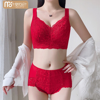 Victoria's style zodiac year underwear set for women plus size fat mm big breasts appear small and thin 2025 is the year of the snake big red bra underwear red suit 80b