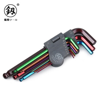 鰰 fukuoka hexagonal wrench set ball head inner hexagonal combination special l-shaped hexagonal tool extended version fo-3302a