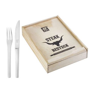 Zwilling (zwilling) zwilling imported from germany zwilling western steak knife and fork 12-piece set in wooden gift box, 12 pieces as a great gift