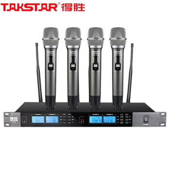 Takstar uc-4r one to four wireless microphone conference handheld wireless microphone lavalier video conference hosting stage ktv performance singing host + 4 handheld