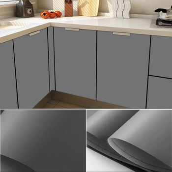 Cat cabinet sticker refurbishment special kitchen waterproof and oilproof wall cabinet moisture-proof color change skin feel cabinet door renovated from enamel gray skin feel 60 cm wide * 2 meters long
