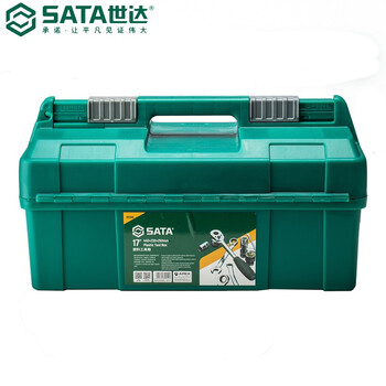 Sata 95166 tool box hardware three-layer plastic multi-functional repair box suitcase 17-inch tool box