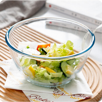 Onlycook heat-resistant glass bowl, salad bowl, instant noodle bowl, rice bowl, small bowl, microwaveable for home use, medium size 1000ml single