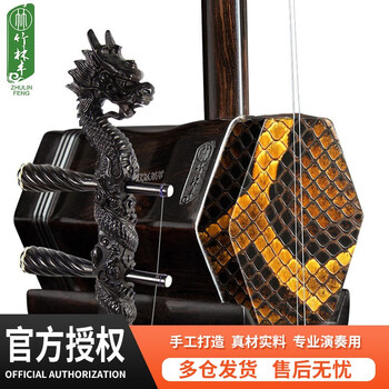 Zhulinfeng black sandalwood erhu grade examination performance handmade instrument adult beginner stage performance ethnic stringed instrument black sandalwood faucet model case + accessories
