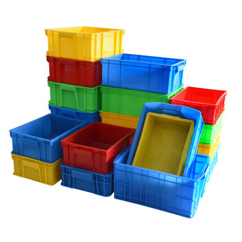 Jinmingcheng manufacturers wholesale plastic turnover boxes with lids, cooked rubber industrial storage shelves, tool organizing boxes, transfer logistics boxes, customization, 575-250 boxes