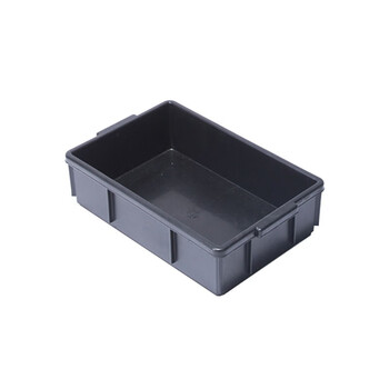 Zhongji wanxing anti-static plastic black square plate turnover box plastic box electronic parts component box sorting parts classification box tray no. 21 box 380 * 240 * 105mm 1 piece